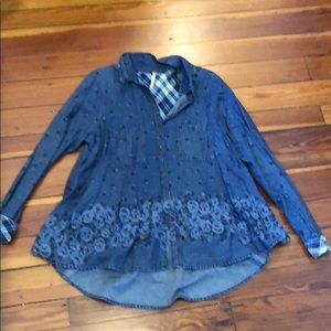 Free People Denim shirt